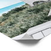 Badestrand 30A Florida Wasserfarbe Poster (Ecke)