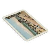 Badestrand, Santa Cruz - Vintager Stil Magnet (Rechte Seite)