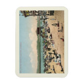 Badestrand, Santa Cruz - Vintager Stil Magnet (Vertikal)