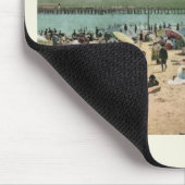 Badestrand, Santa Cruz - Vintager Stil Mousepad (Ecke)