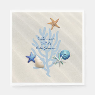 Badestrand "Themed Boy's Baby Shower" Serviette
