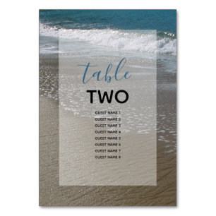 Badestrand und Sandstrand Tischnummer