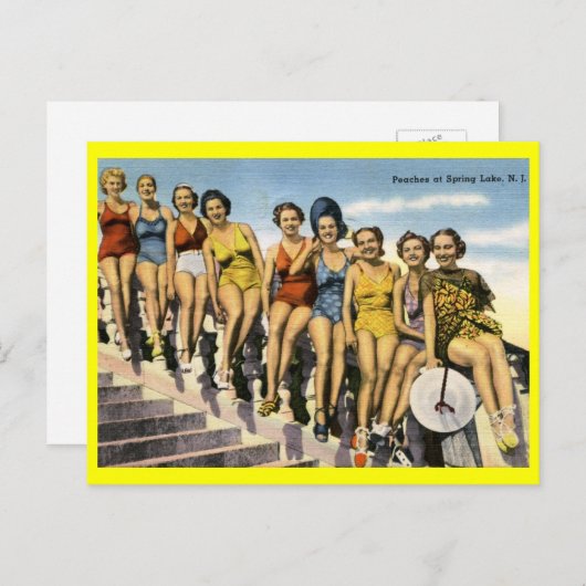Badestrassen, Spring Lake NJ, Vintag Postkarte (Vorne/Hinten)