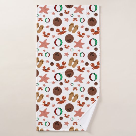 Badetuch am Strand: Urlaub fertig Badehandtuch (Badehandtuch)