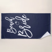 Badetuch an der Strandbrücke mit Ring Navy Blue (Vorderseite)