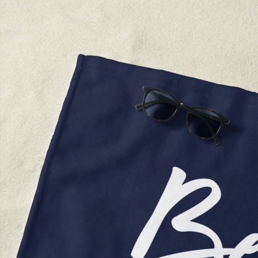 Badetuch an der Strandbrücke mit Ring Navy Blue (Beispiel)
