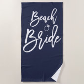 Badetuch an der Strandbrücke mit Ring Navy Blue (Vorderseite)
