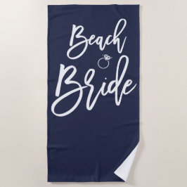 Badetuch an der Strandbrücke mit Ring Navy Blue