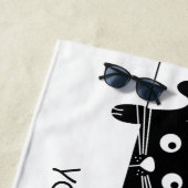 Badetuch des niedlichen Textes der Katzen u. der (Beispiel)