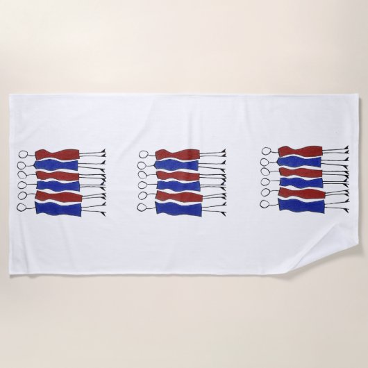 Badetuch (einzigartig handgezeichnet) (Vorderseite)