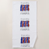 Badetuch (einzigartig handgezeichnet) (Vorderseite)