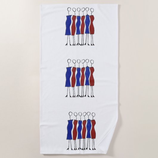 Badetuch (einzigartig handgezeichnet) (Vorderseite)