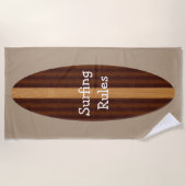 Badetuch-Entwurf der surfenden Thema-cooler Männer Strandtuch (Vorderseite)