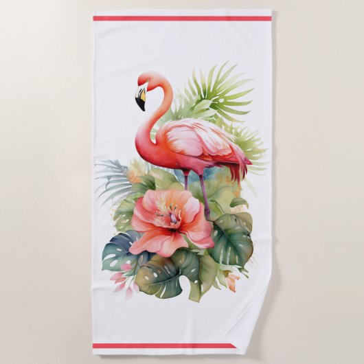 Badetuch Flamingo (Vorderseite)