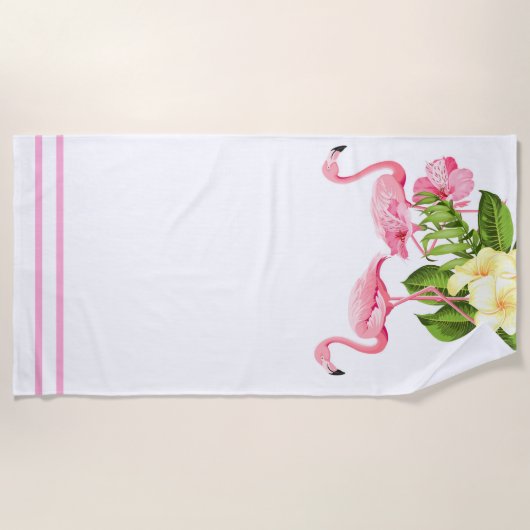 Badetuch Flamingo Beach Handtuch (Vorderseite)