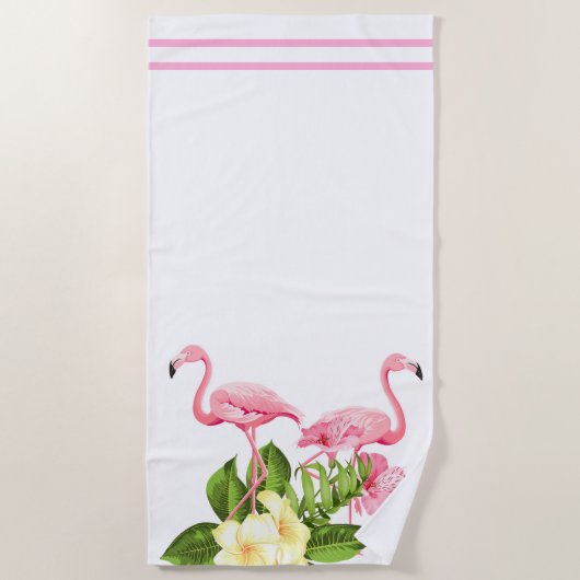 Badetuch Flamingo Beach Handtuch (Vorderseite)