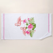 Badetuch Flamingo Beach Handtuch (Vorderseite)