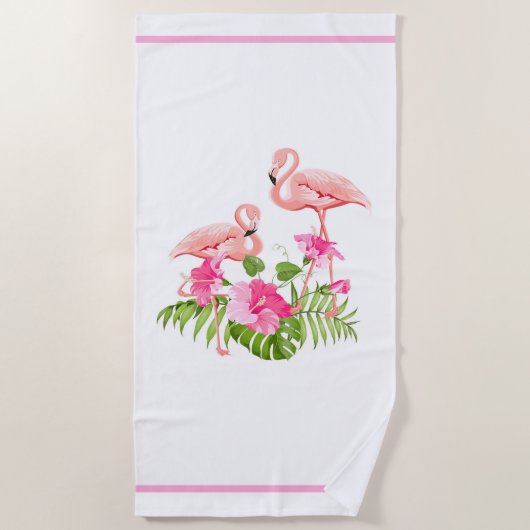 Badetuch Flamingo Beach Handtuch (Vorderseite)