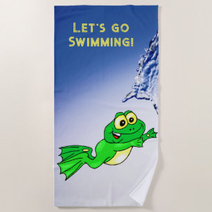 Badetuch Frosch Schwimmen Wasser