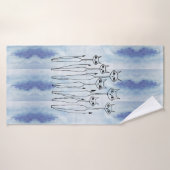 Badetuch (Handgezeichnet Katzen) Badehandtuch (Badehandtuch)