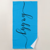 Badetuch - Hubby Light Blue (Vorderseite)