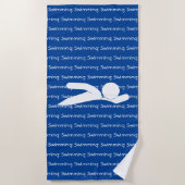 Badetuch im gepolsterten Textdesign (Vorderseite)