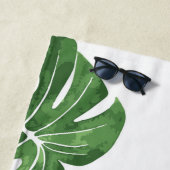 Badetuch mit tropischen Blätter (Beispiel)