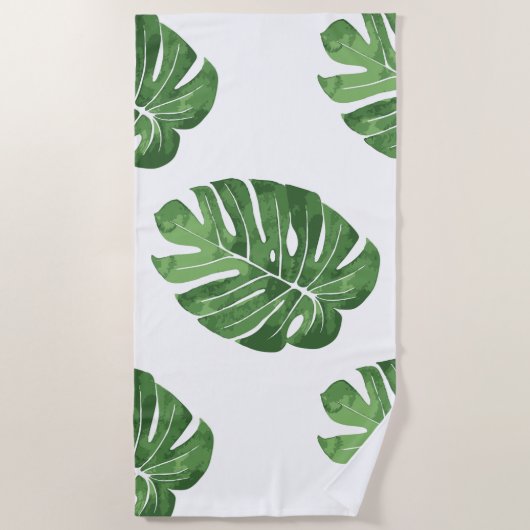 Badetuch mit tropischen Blätter (Vorderseite)
