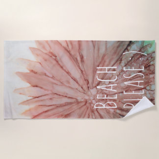 Badetuch "Pinkish/Beach bitte"