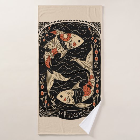 Badetuch Pisces Celestie Zodiac Art Badehandtuch (Badehandtuch)