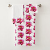 Badetuch Rosa Peonys Badhandtuch Set (Insitu)