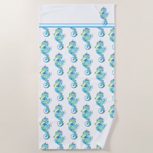 Badetuch-Seepferd Strandtuch (Vorderseite)