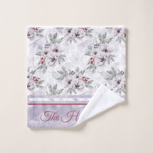 Badetuch Set 3pc. Happy Holidays in Lavender P (Waschlappen)