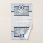 Badetuch Set Bauernhof Country Blue Blumen (Handtuch)