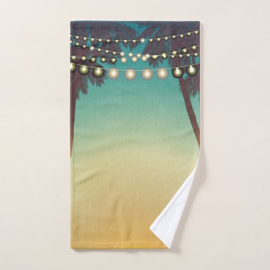 Badetuch Set Beach Sunset Palm Tree String L (Handtuch)