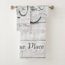 Badetuch Set Begrüßung Frühjahr Fahrrad