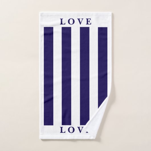 Badetuch Set - Blau und Weiß (Handtuch)