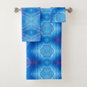 Badetuch Set Blue Poppy Abstrakt