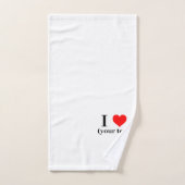 Badetuch Set - Custom I heart (Ihr Text) (Handtuch)
