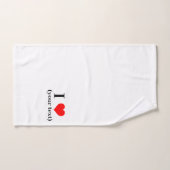 Badetuch Set - Custom I heart (Ihr Text) (Handtuch)