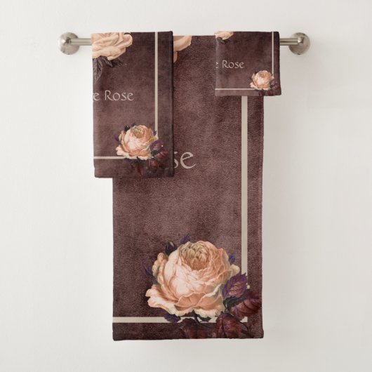 Badetuch Set Die Vintage Rose im Herbst (Insitu)