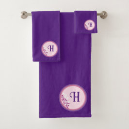 Badetuch-Set - Fügen Sie Ihr erstes - Lila Badhandtuch Set