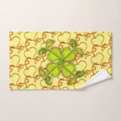 Badetuch-Set - Ivy-Blätter und Monogramm auf Gelb Badhandtuch Set (Handtuch)