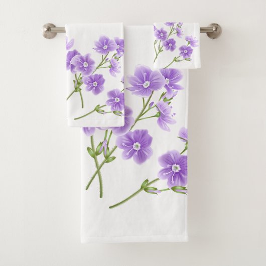 Badetuch Set Lila Wildblumen (Insitu)