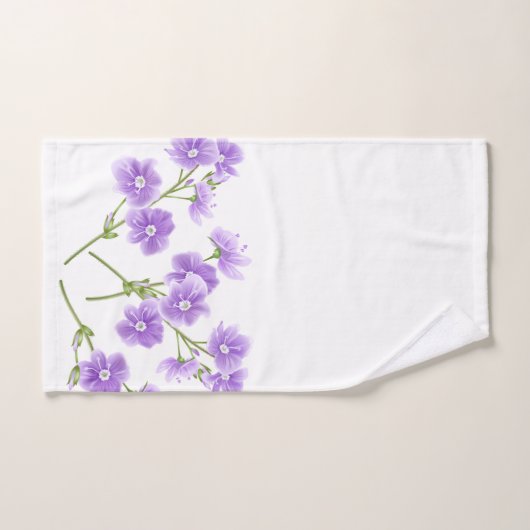 Badetuch Set Lila Wildblumen (Handtuch)