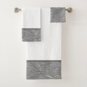 Badetuch-Set mit grauem Wassermuster Badhandtuch Set (Insitu)