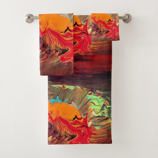 Badetuch Set "Orange Burst 2" (Insitu)