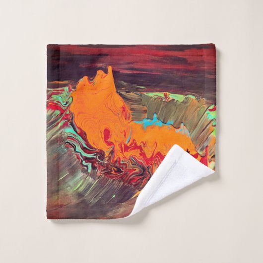 Badetuch Set "Orange Burst 2" (Waschlappen)