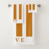 Badetuch Set - Orange & White (Insitu)