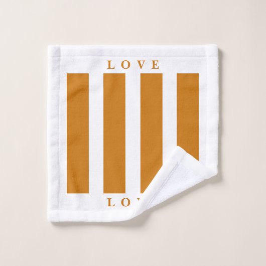 Badetuch Set - Orange & White (Waschlappen)